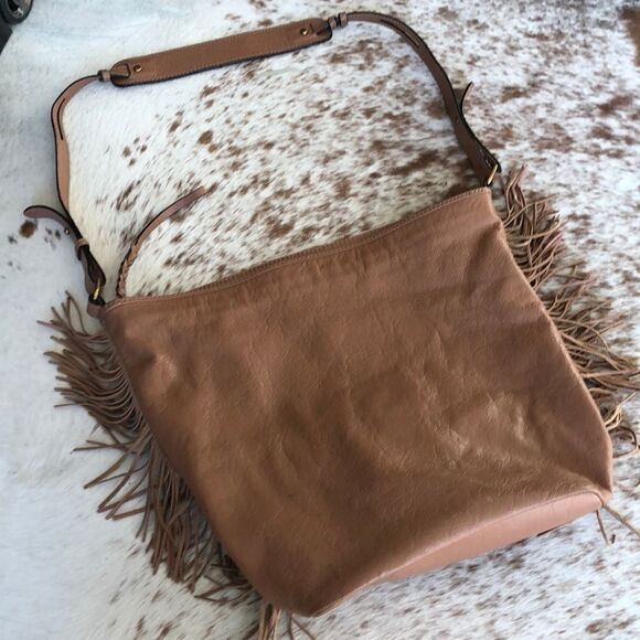 Elliot Lucca Tan suede and Leather woven shade bag - Picture 5 of 8